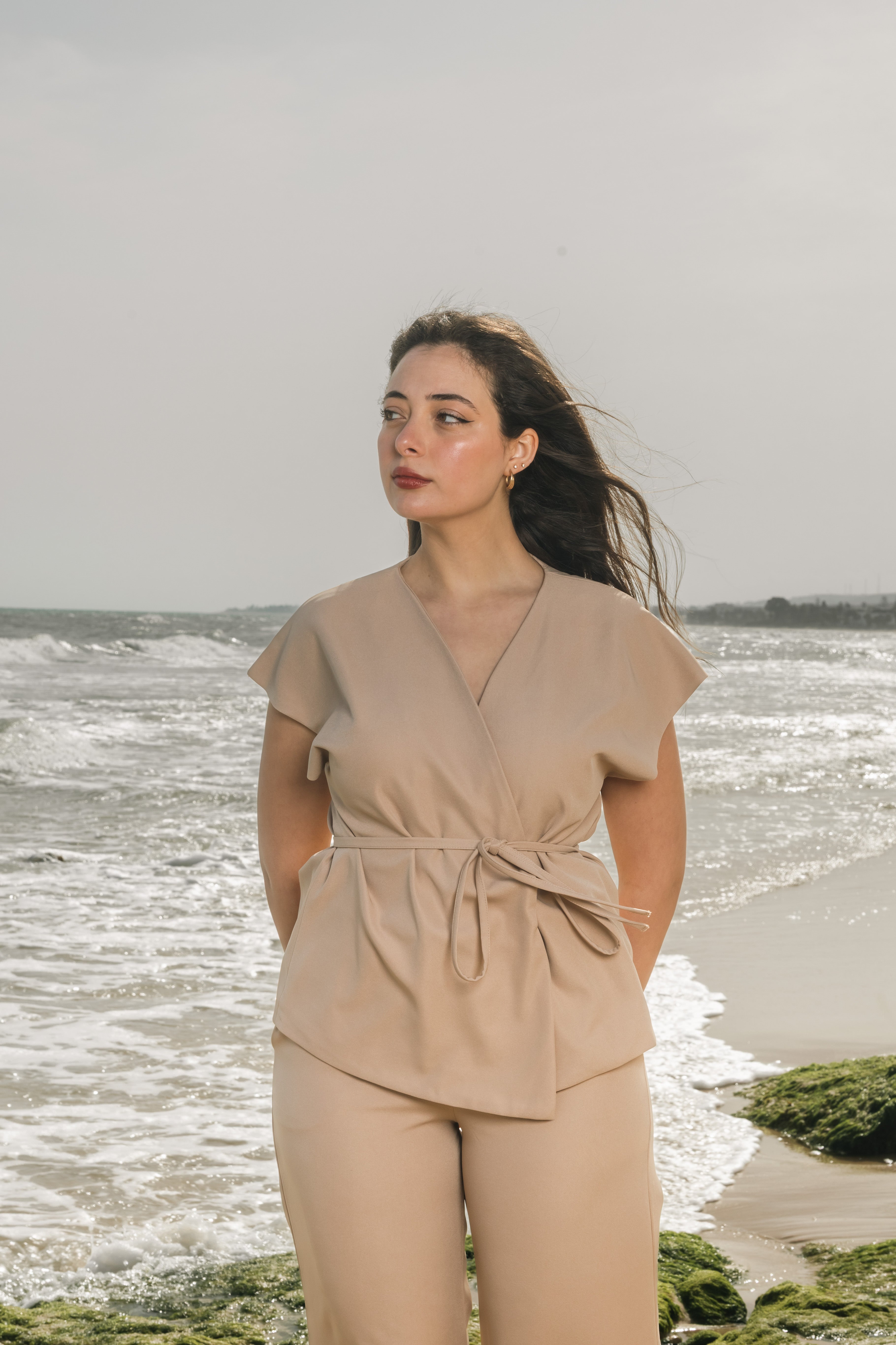 Beige Wrap Set